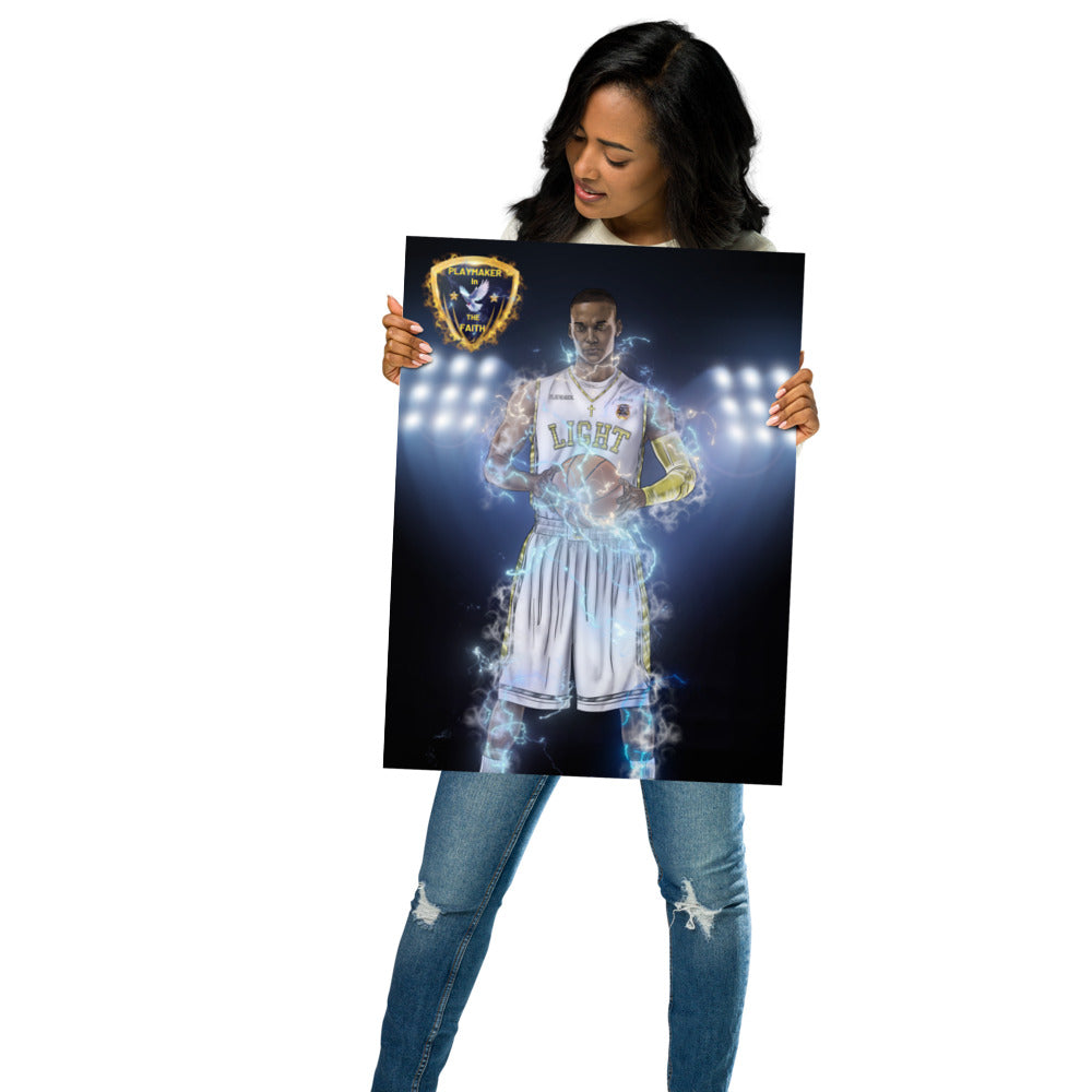 Playmaker In The Faith Basketball Player Poster