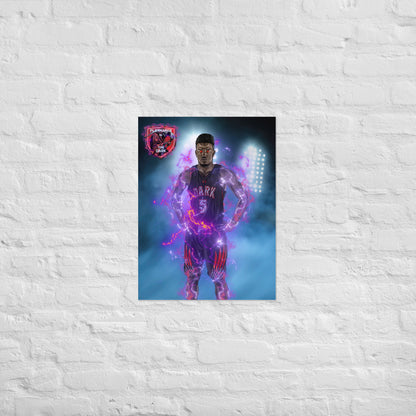 Playmaker In The Dark Basketball Player Poster