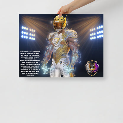 Playmaker In The Faith Psalm 23 Poster