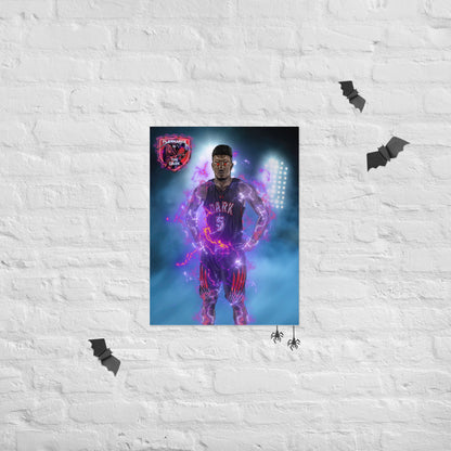 Playmaker In The Dark Basketball Player Poster