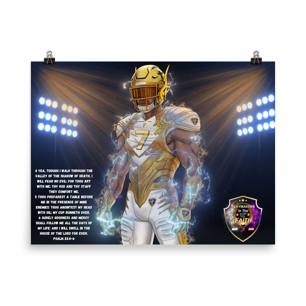 Playmaker In The Faith Psalm 23 Poster