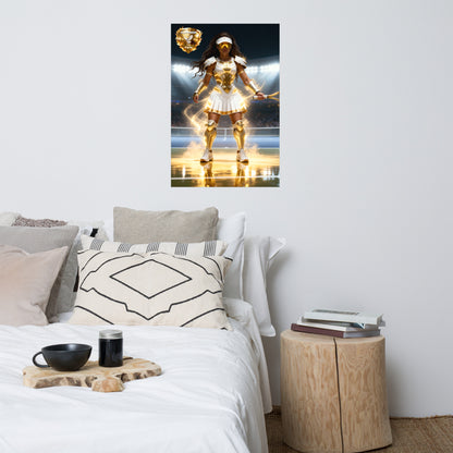 Playmaker In The Faith Women's Tennis Poster