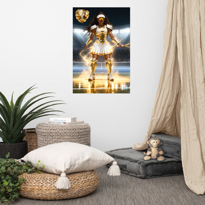 Playmaker In The Faith Women's Tennis Poster