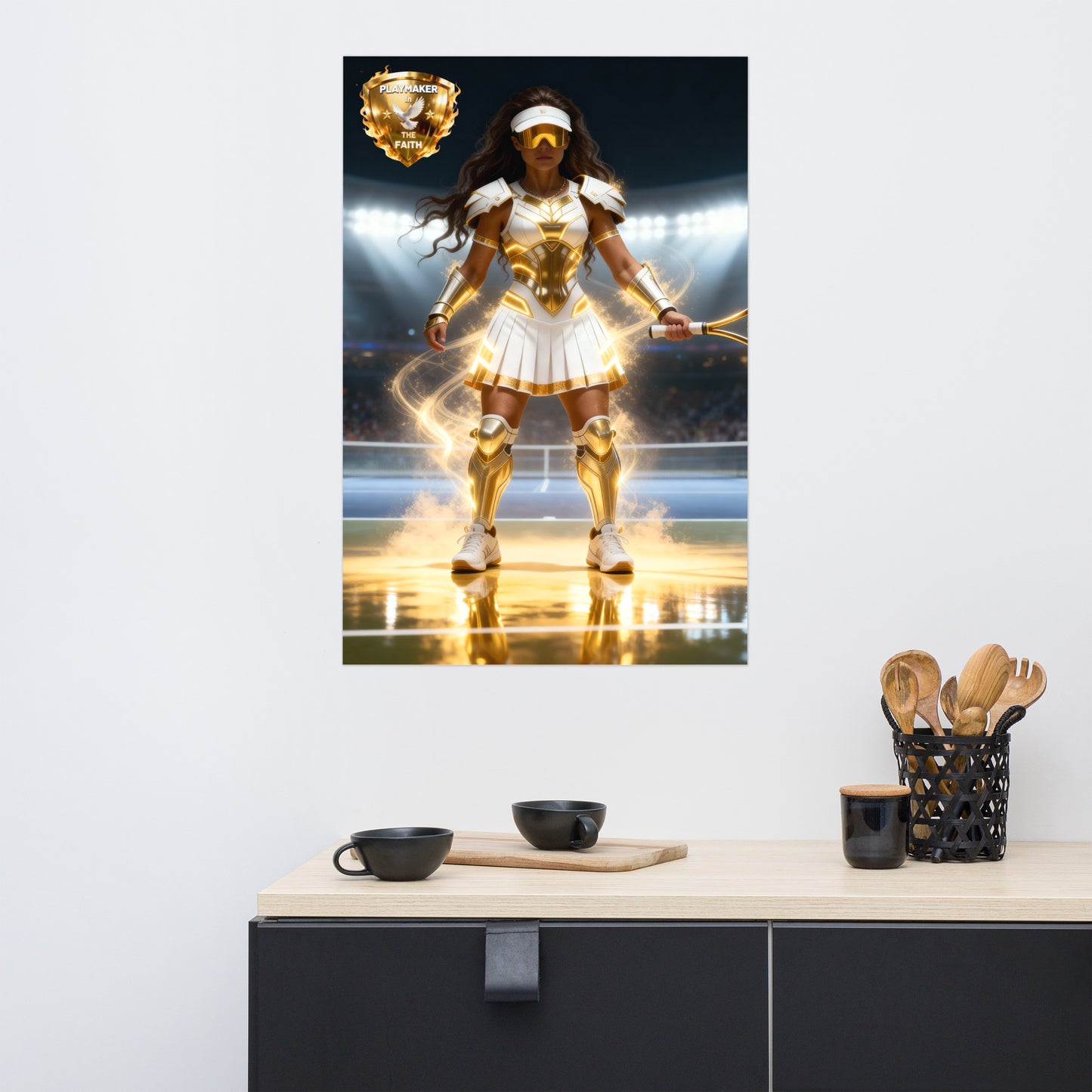 Playmaker In The Faith Women's Tennis Poster