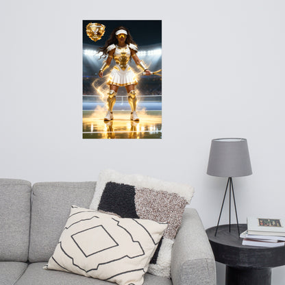 Playmaker In The Faith Women's Tennis Poster