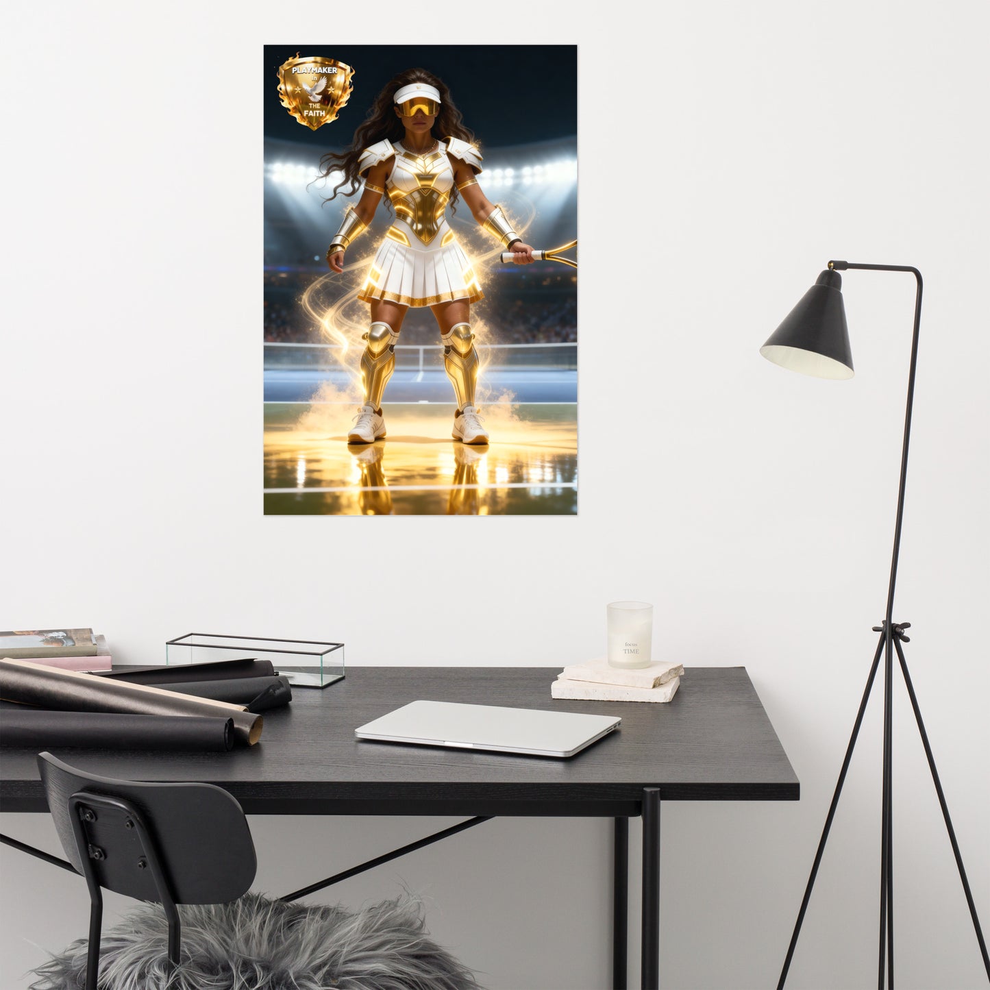 Playmaker In The Faith Women's Tennis Poster