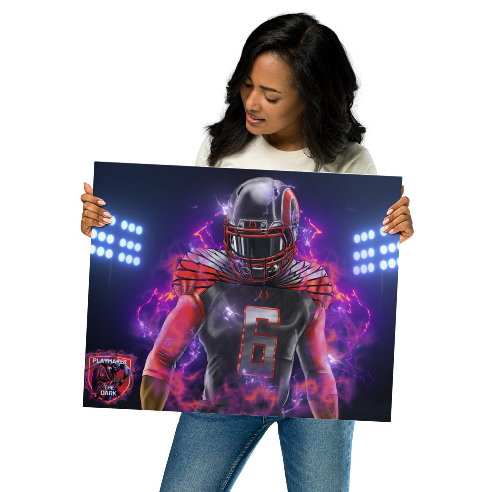 Playmaker In The Dark Front Metal prints