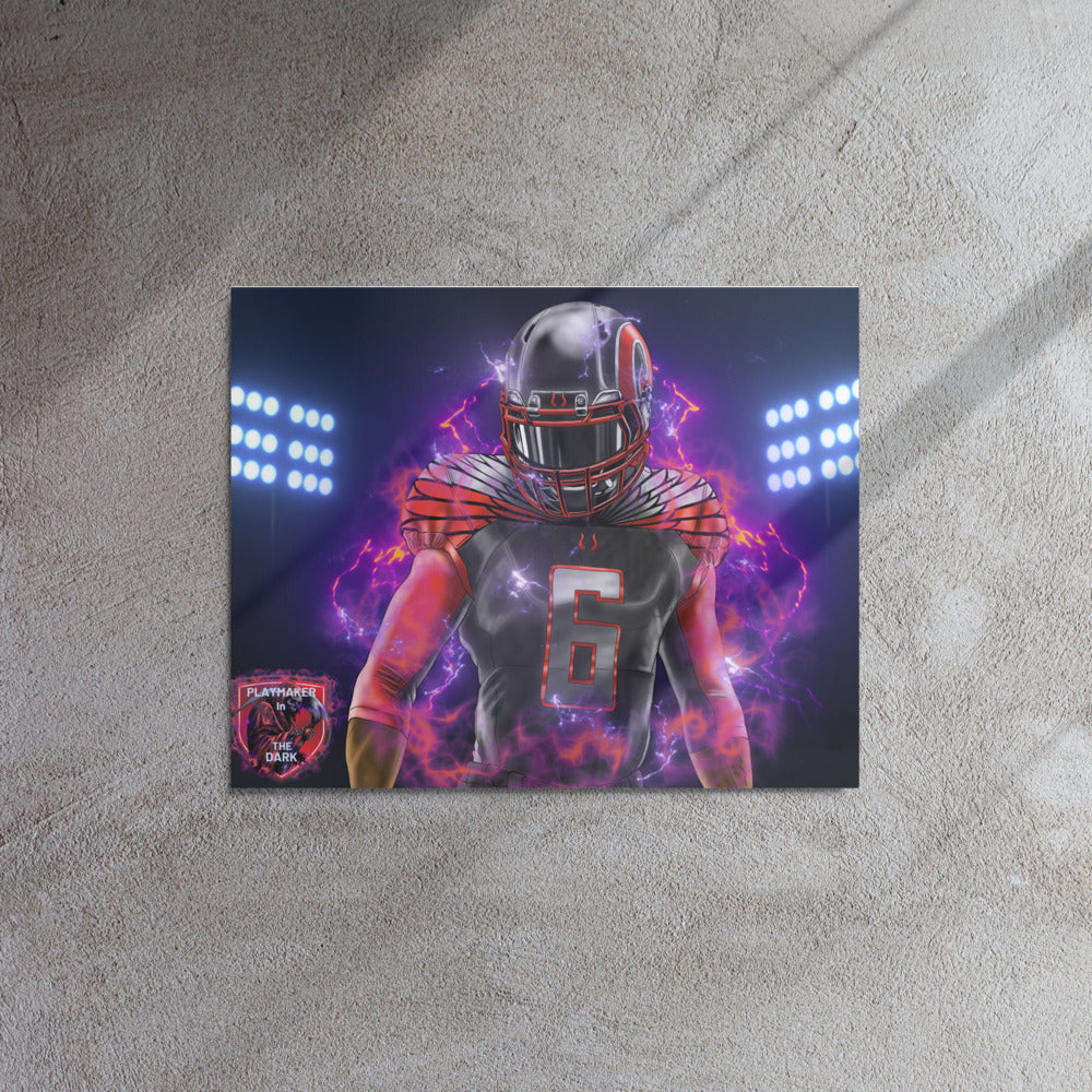 Playmaker In The Dark Front Metal prints