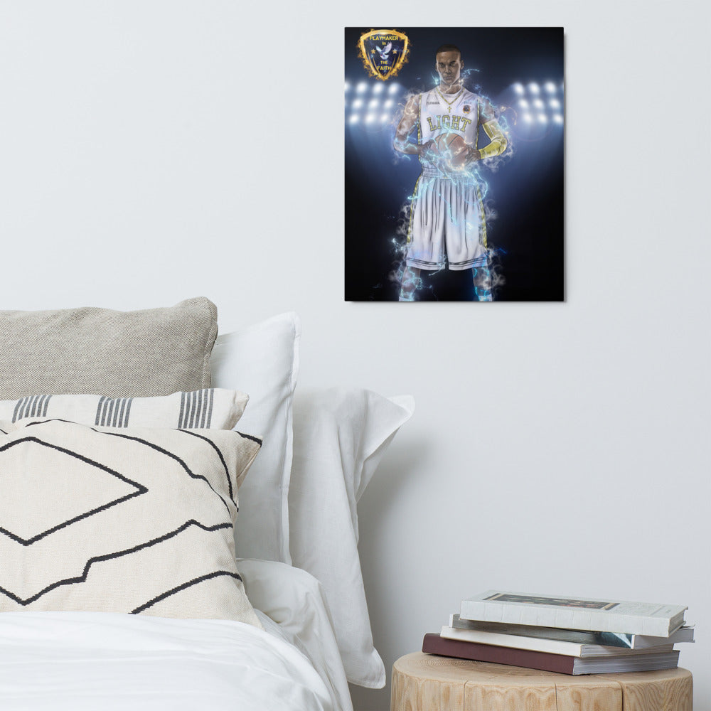 Playmaker In The Faith Basketball Metal prints