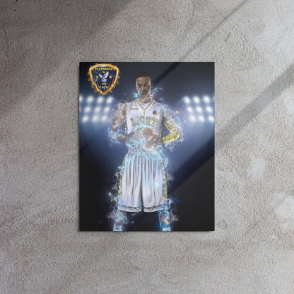 Playmaker In The Faith Basketball Metal prints