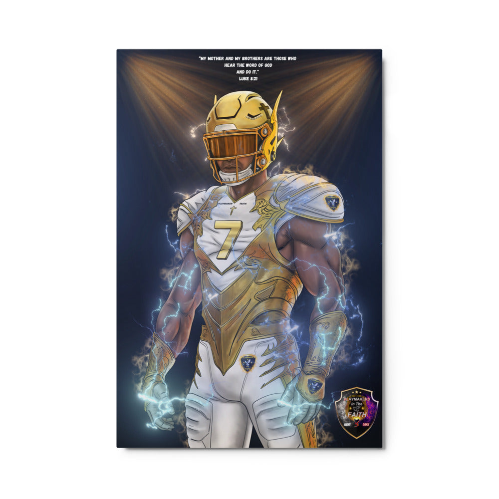 Playmaker In The Faith Luke 8:21 Metal prints