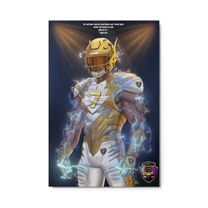 Playmaker In The Faith Luke 8:21 Metal prints