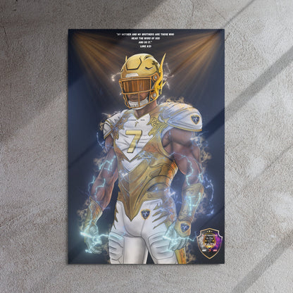 Playmaker In The Faith Luke 8:21 Metal prints