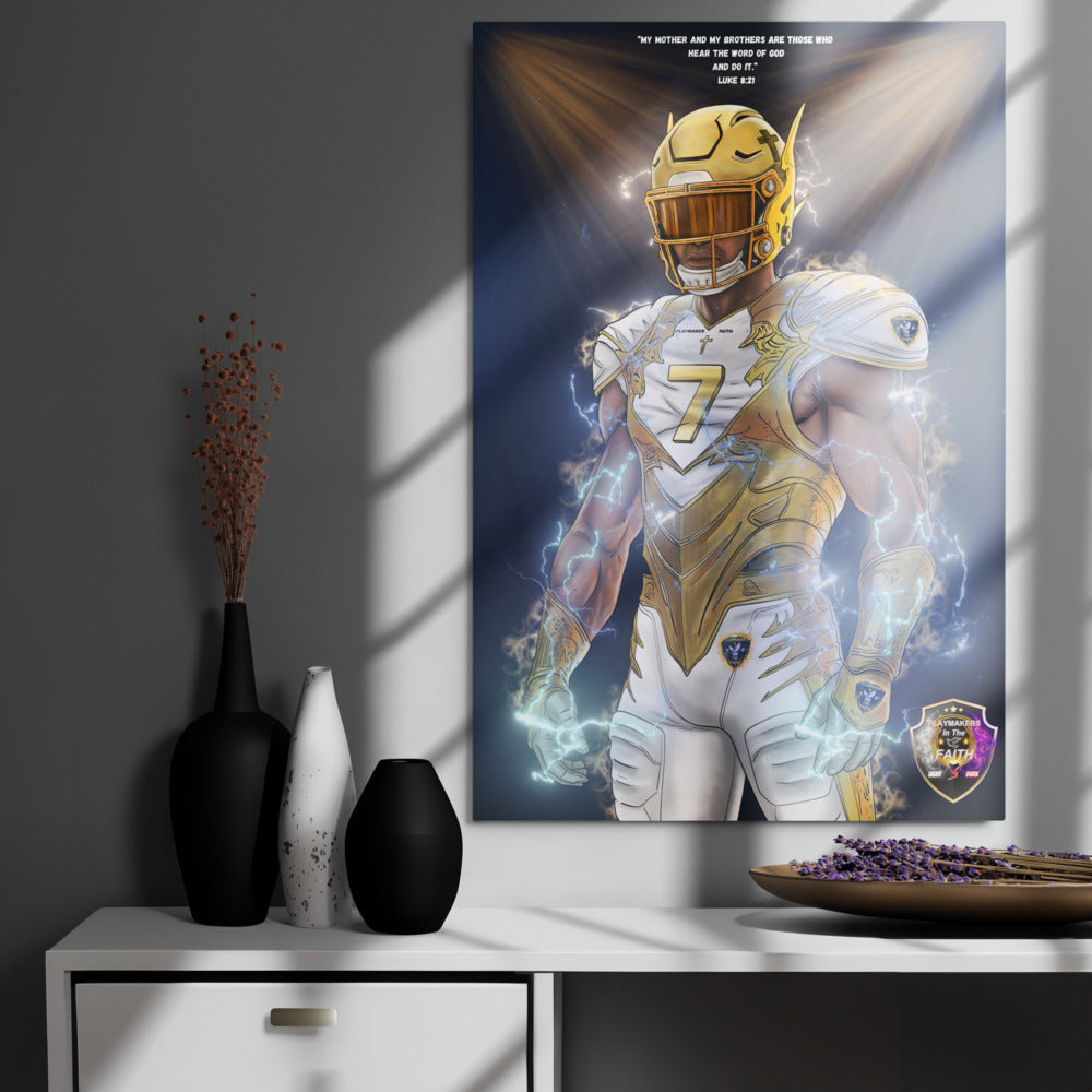 Playmaker In The Faith Luke 8:21 Metal prints