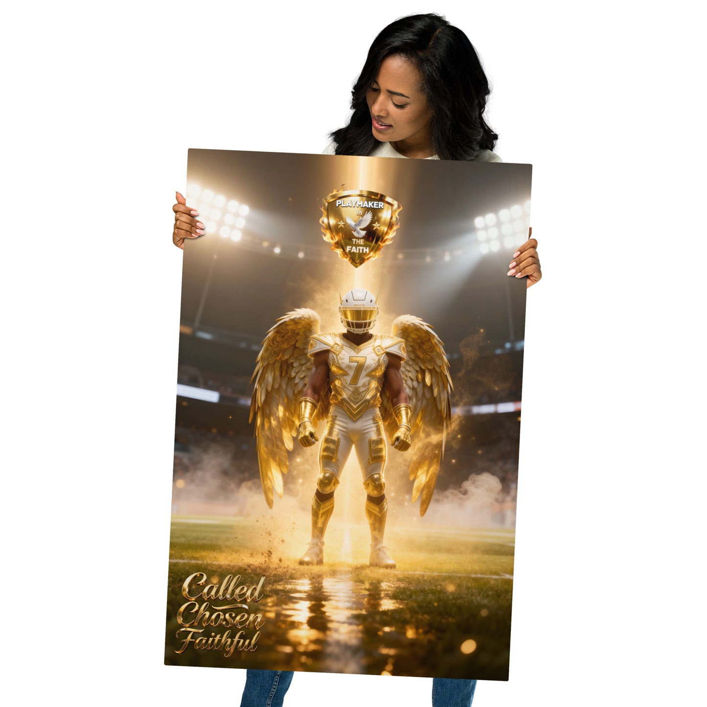 Playmaker In The Faith Level 8 - Called, Chosen, Faithful Metal prints