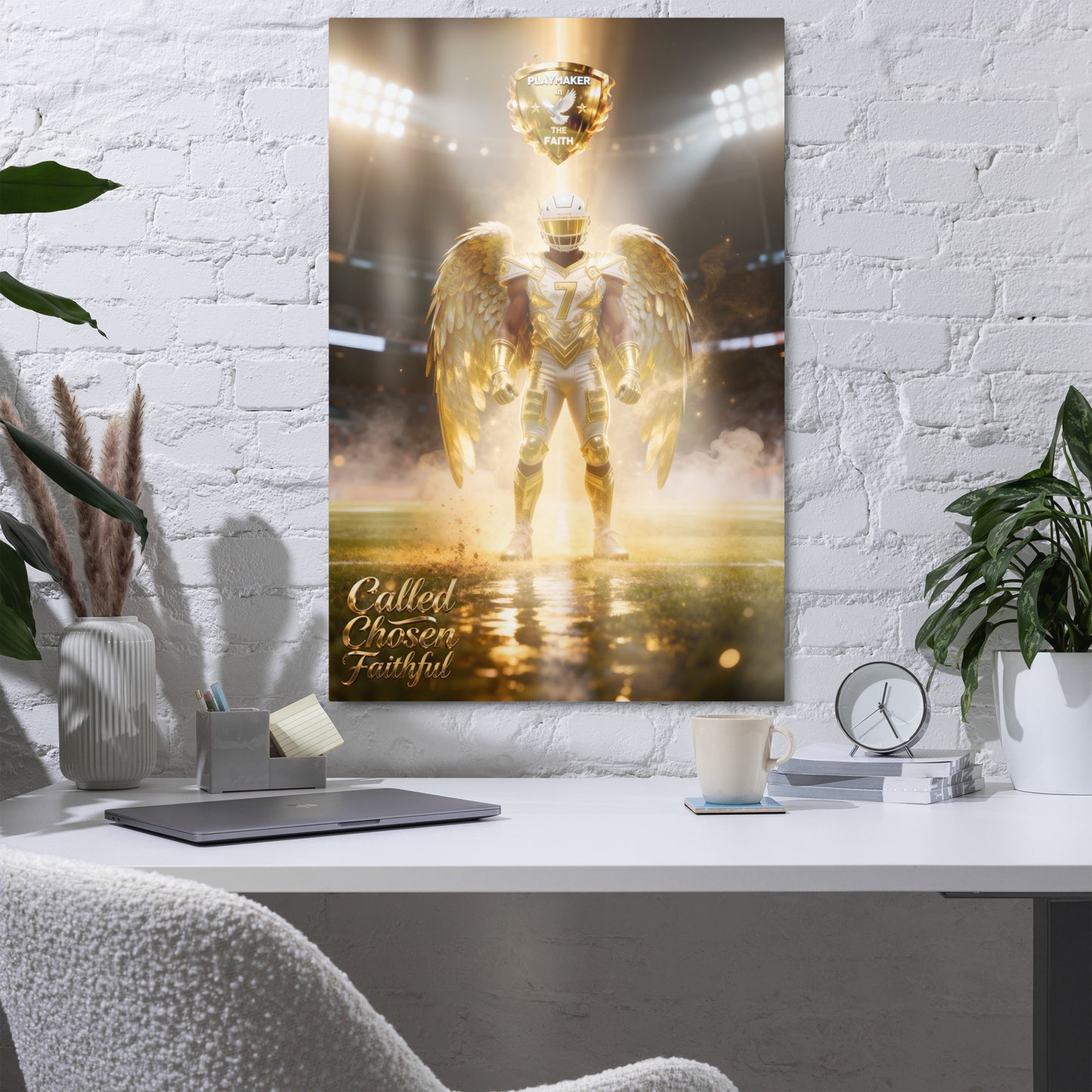 Playmaker In The Faith Level 8 - Called, Chosen, Faithful Metal prints