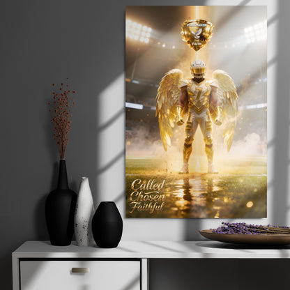 Playmaker In The Faith Level 8 - Called, Chosen, Faithful Metal prints