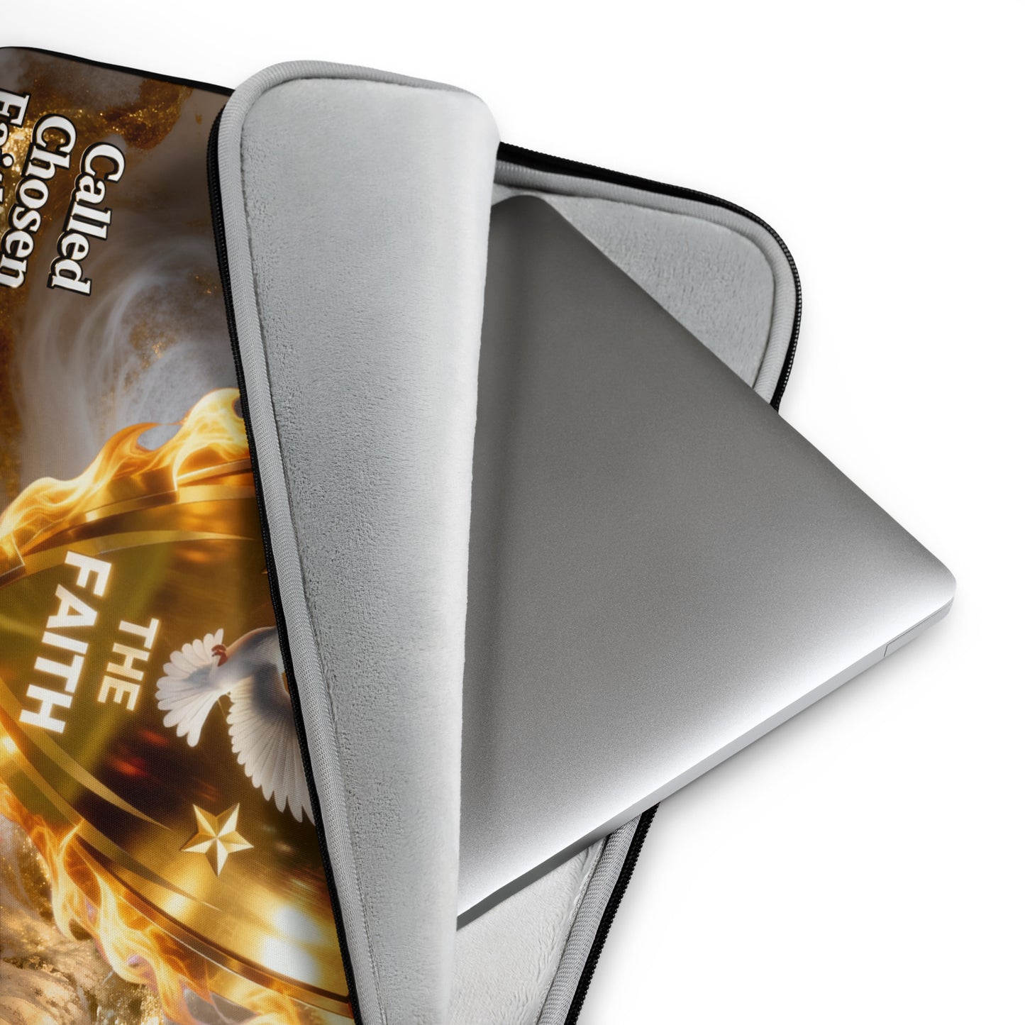 Playmaker In The Faith Gold Shield Laptop Sleeve