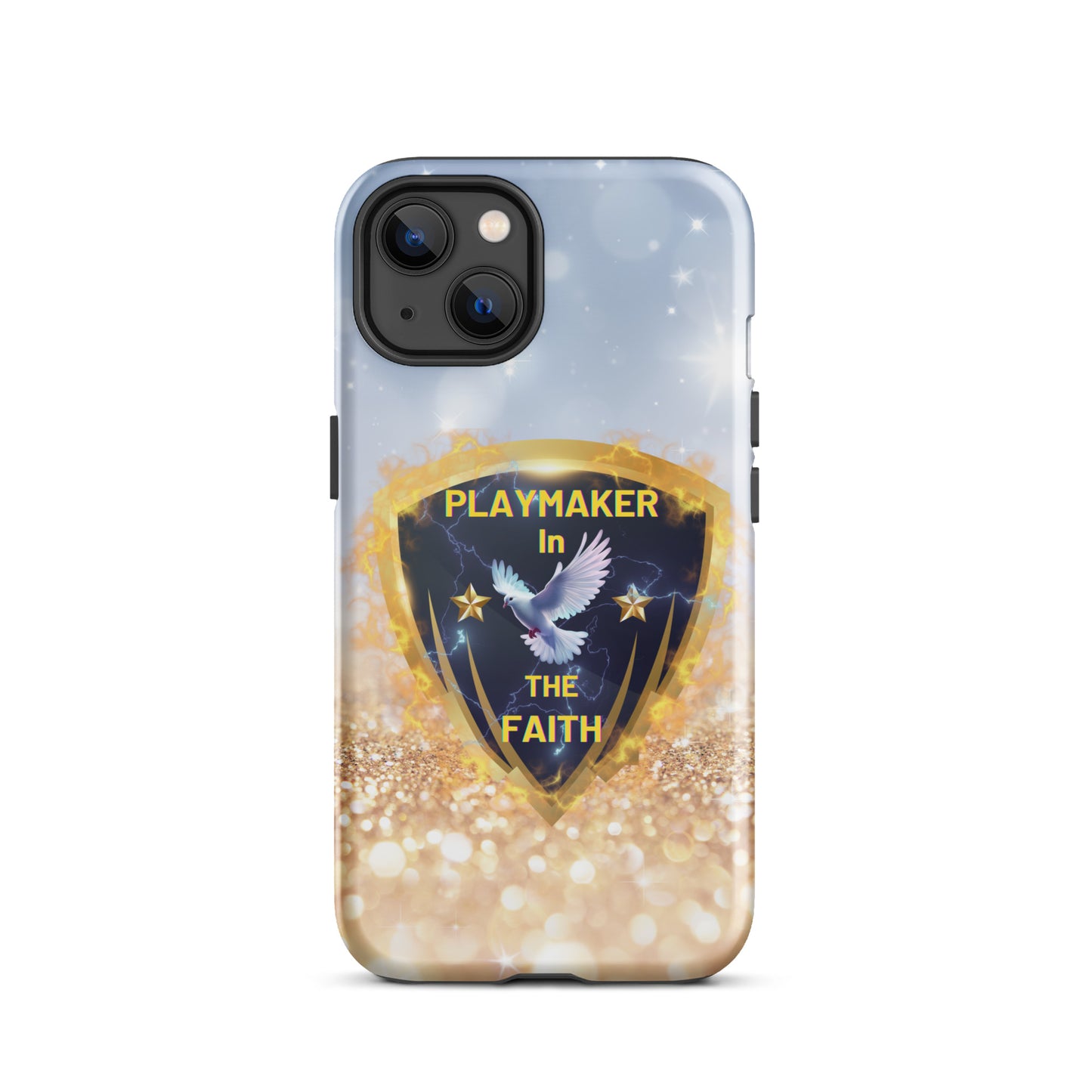 White Gold "Playmaker In The Faith" Tough Case for iPhone®