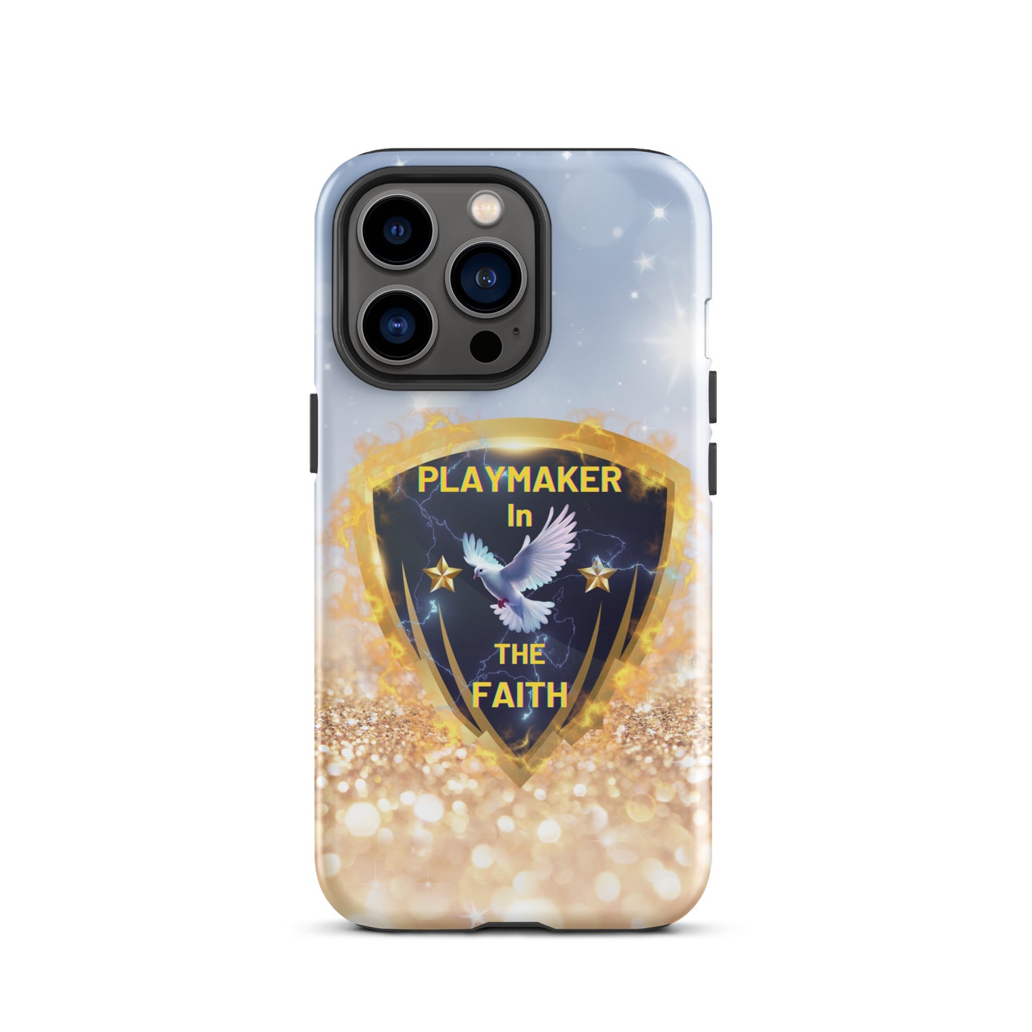 White Gold "Playmaker In The Faith" Tough Case for iPhone®