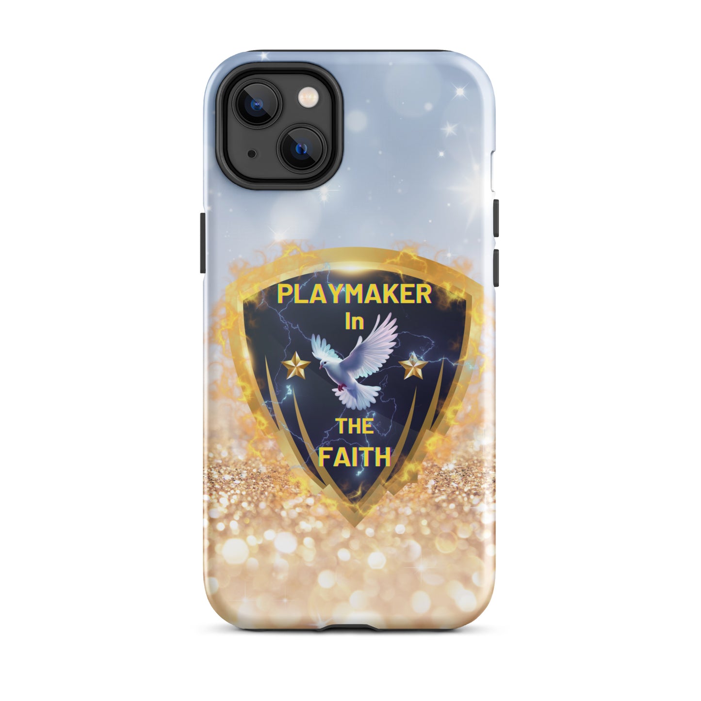 White Gold "Playmaker In The Faith" Tough Case for iPhone®