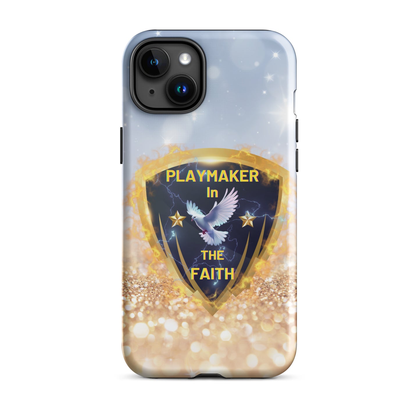 White Gold "Playmaker In The Faith" Tough Case for iPhone®