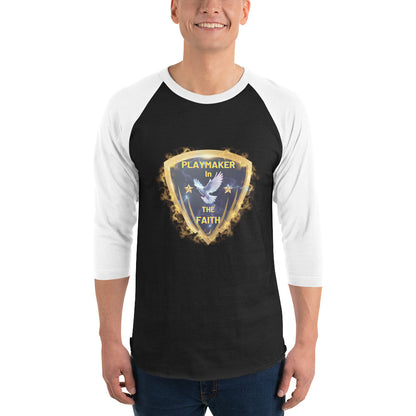 Playmaker In The Faith 3/4 sleeve raglan shirt