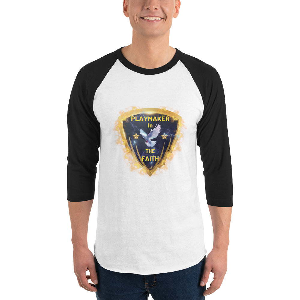 Playmaker In The Faith 3/4 sleeve raglan shirt