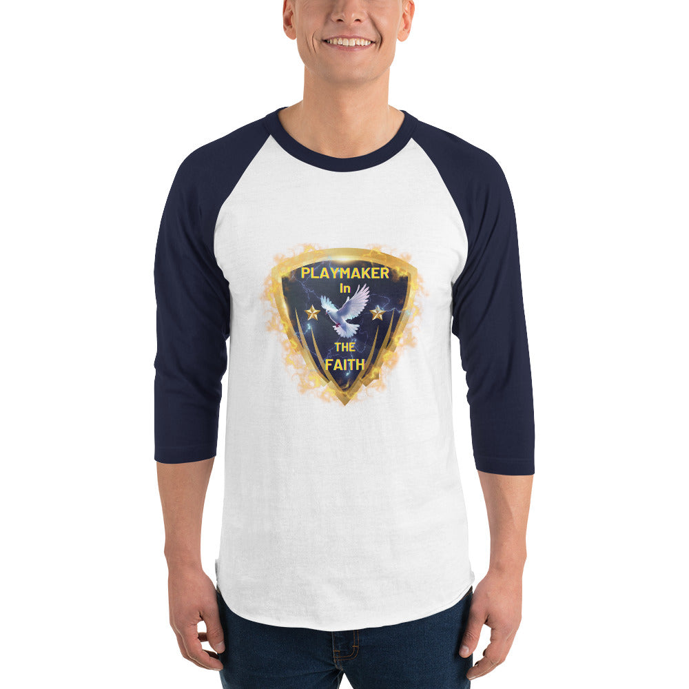 Playmaker In The Faith 3/4 sleeve raglan shirt