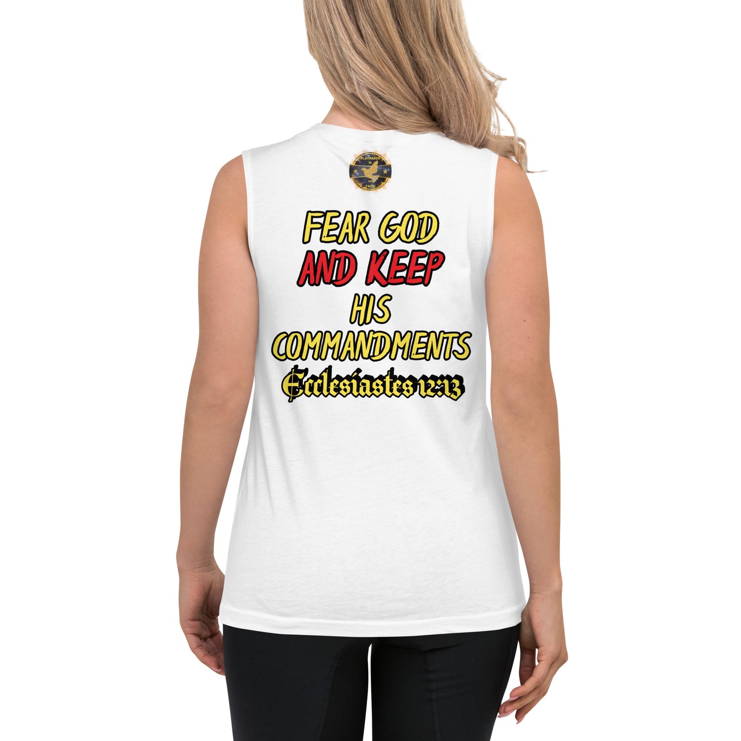 "Fear God & Keep His Commands" Playmakers Logo Athletic Training Shirt