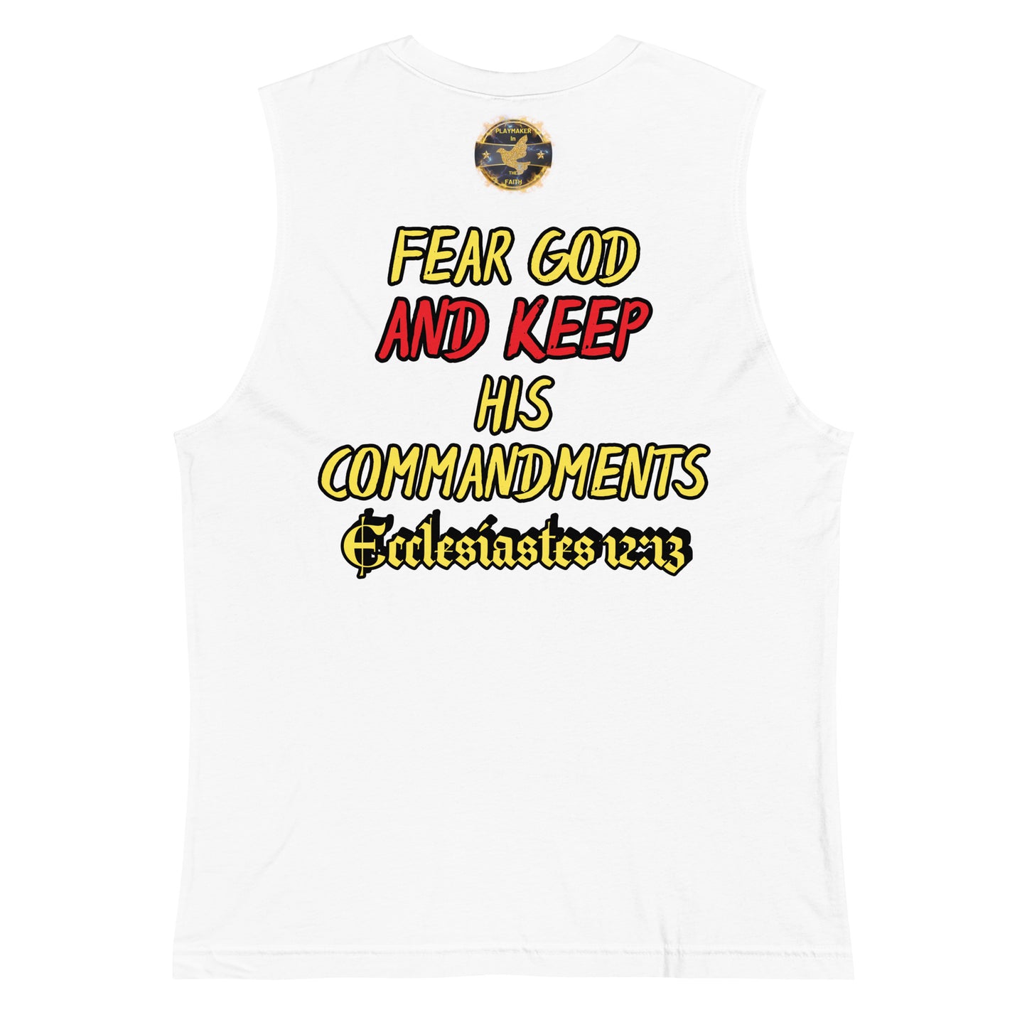 "Fear God & Keep His Commands" Playmakers Logo Athletic Training Shirt